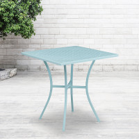 Flash Furniture CO-5-SKY-GG 28" Steel Patio Table in Blue